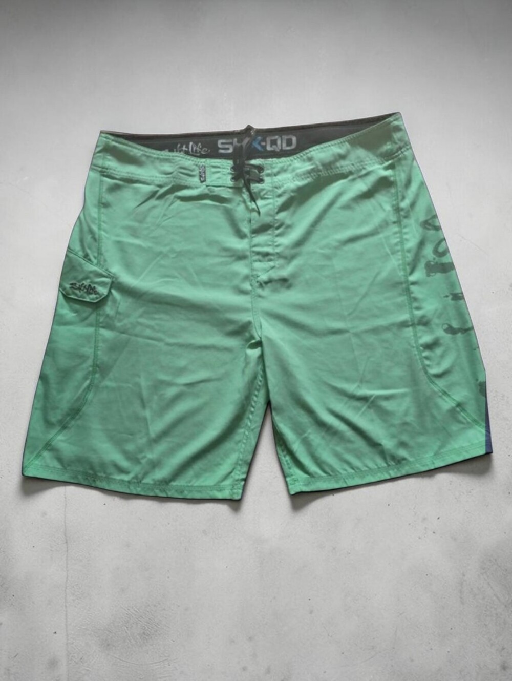 SALT LIFE ( 40 ) Men's SLX-QD Green Boardshorts / Surf Casual Athleisure